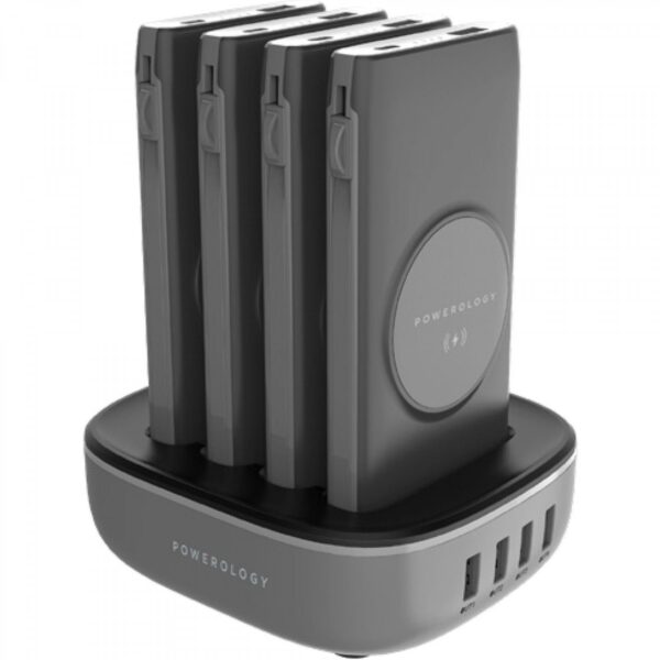 Powerology 4in1 Station 10000mAh 20W PD QC Wireless Power Bank