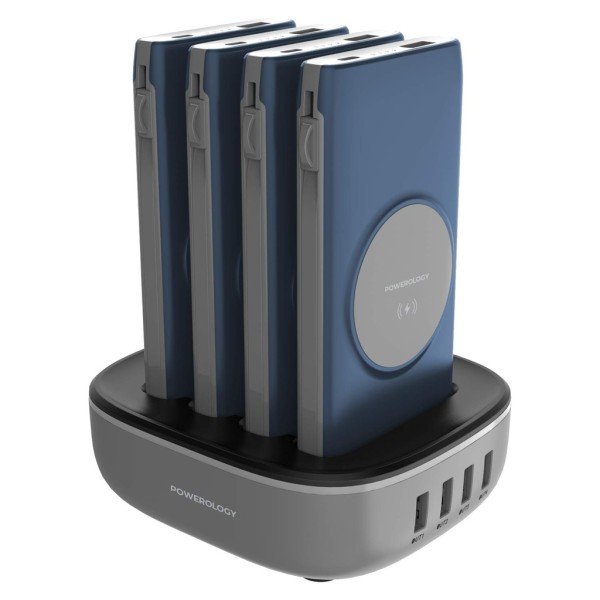 Powerology 4in1 Station 10000mAh 20W PD QC Wireless Power Bank