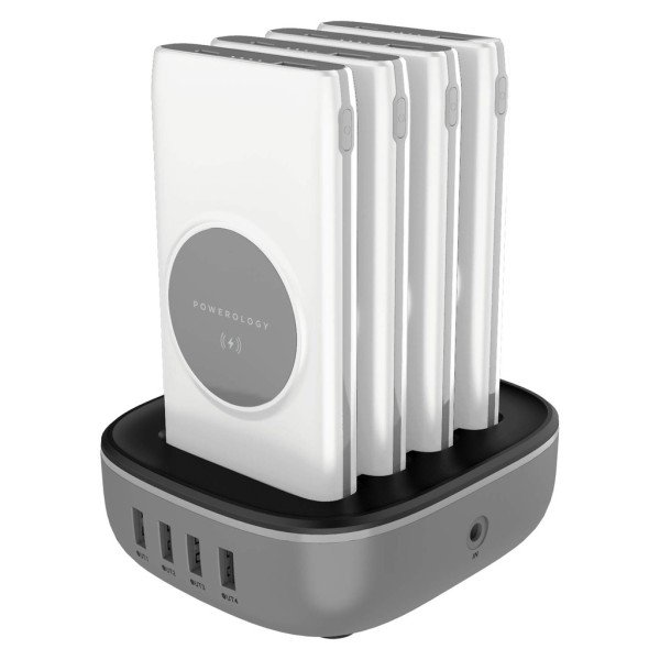 Powerology 4in1 Station 10000mAh 20W PD QC Wireless Power Bank