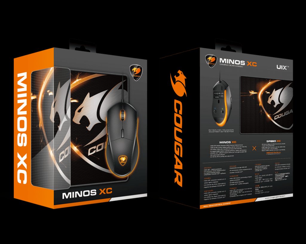 Mice Optical Minos XC 4000 dpi / MousePadSmall - Black