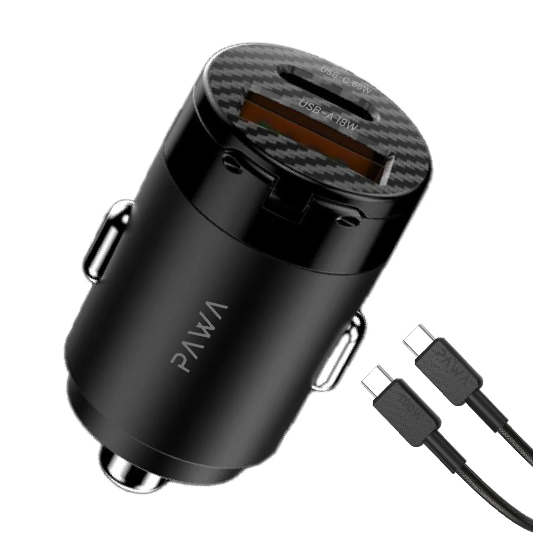 "Pawa Supermini Dual Port Car Charger 65W