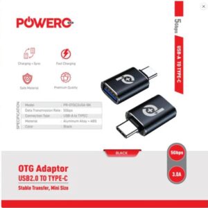 PowerO+ OTG USB-A to Type-C with 5Gbps Data Transmission