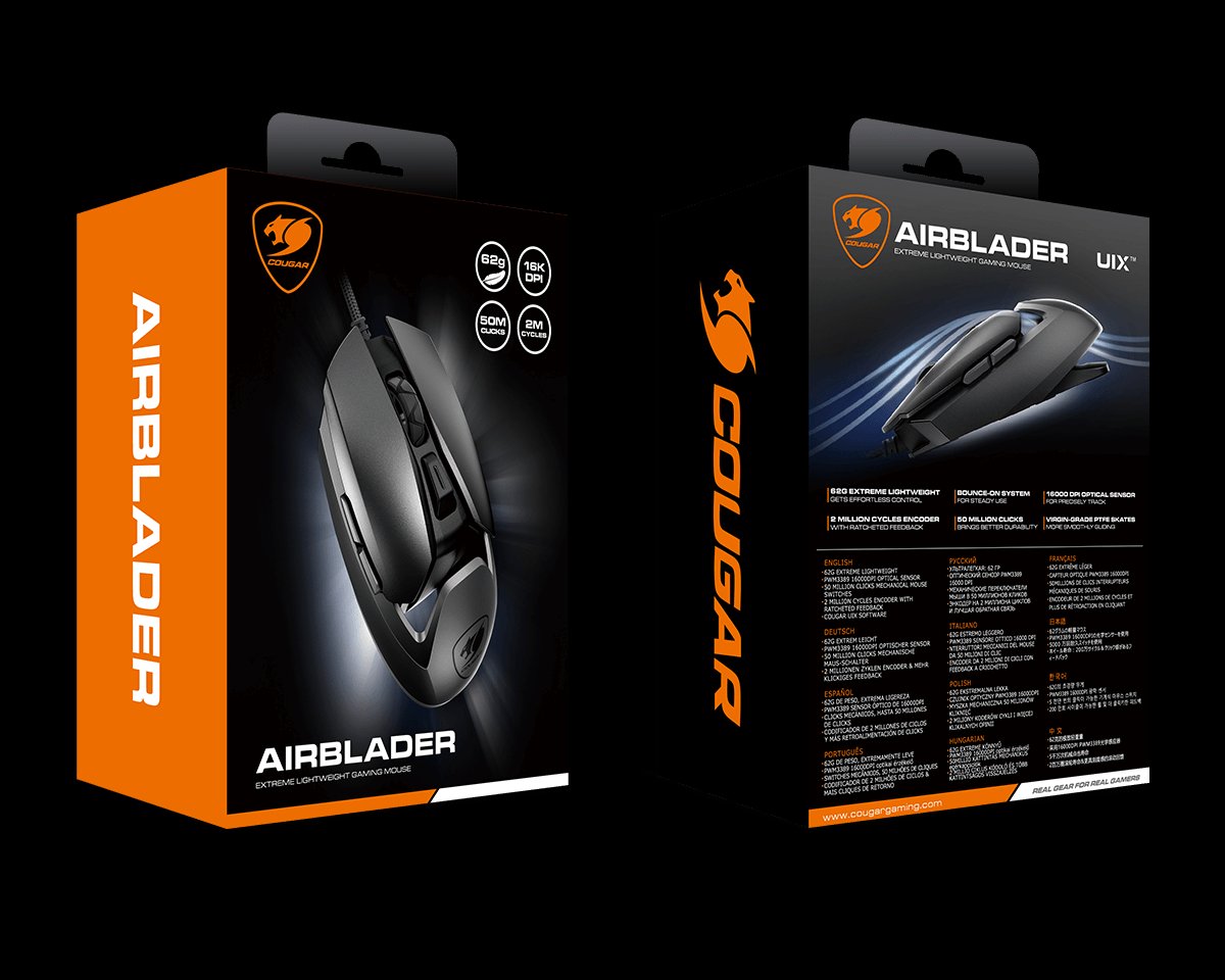 AIRBLADER Gaming Mouse / 16,000 DPI