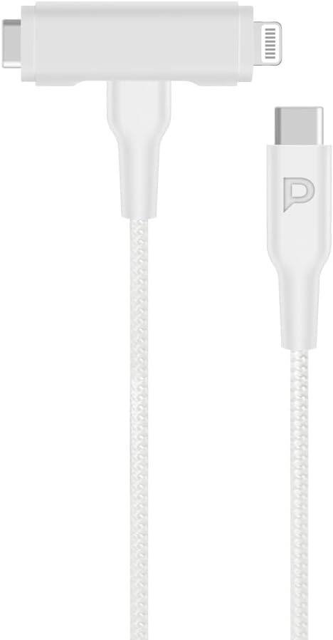 Powerology Braided USB-C to USB-C + Lightning