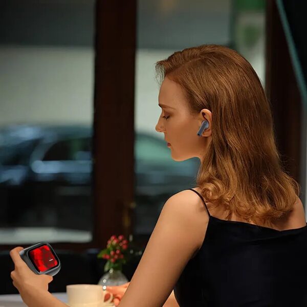 PowerO+ Lara ANC & ENC True Wireless Earbuds With Touch Display.
