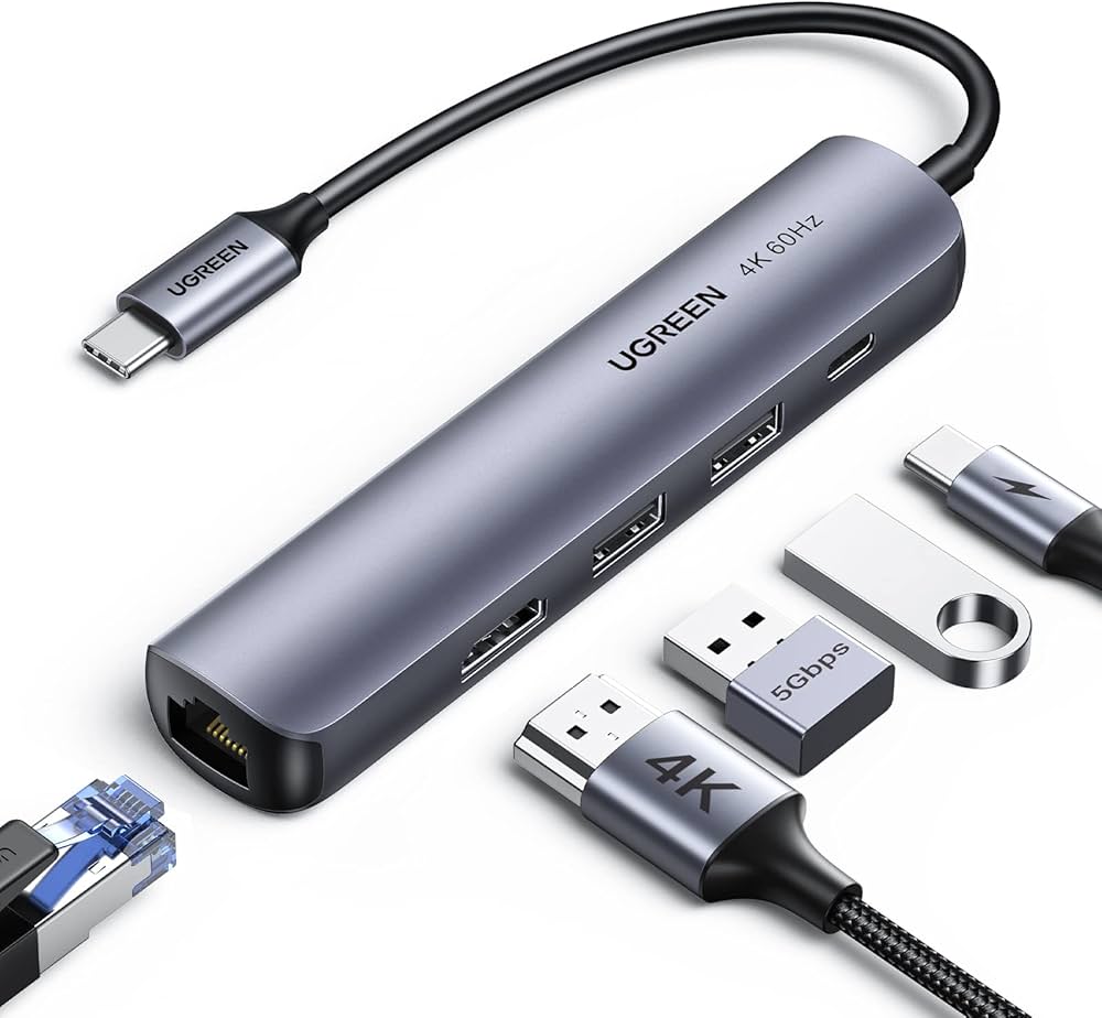 UGREEN USB C Hub, 5-in-1 Type C Adapter
