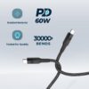 ProductPowerology Braided USB-C To USB-C Data