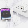 Powero+ British PD+QC Adapter 20WWith USB-C to USB-C Cable.