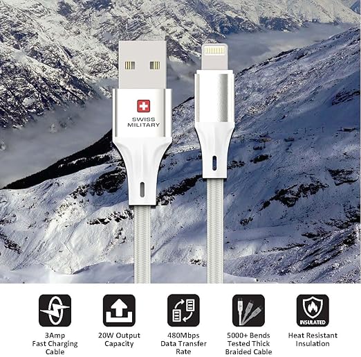 Swiss Military USB to Lightning 2M Cable