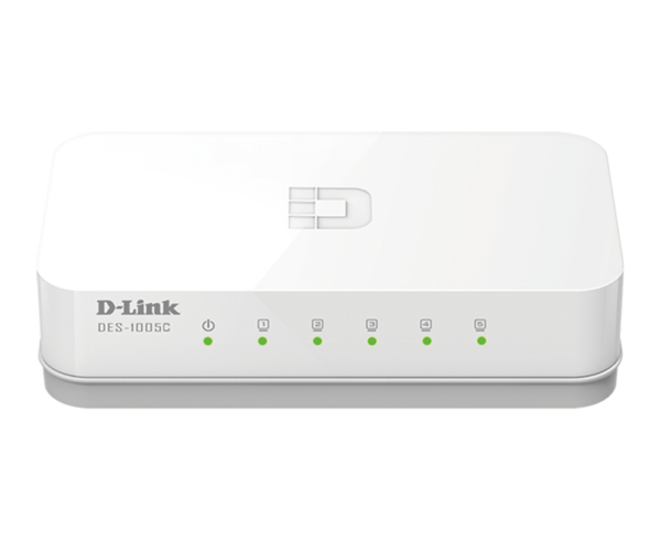 DLINK 5 port 10/100Mbps unmanged switch (UK Plug)