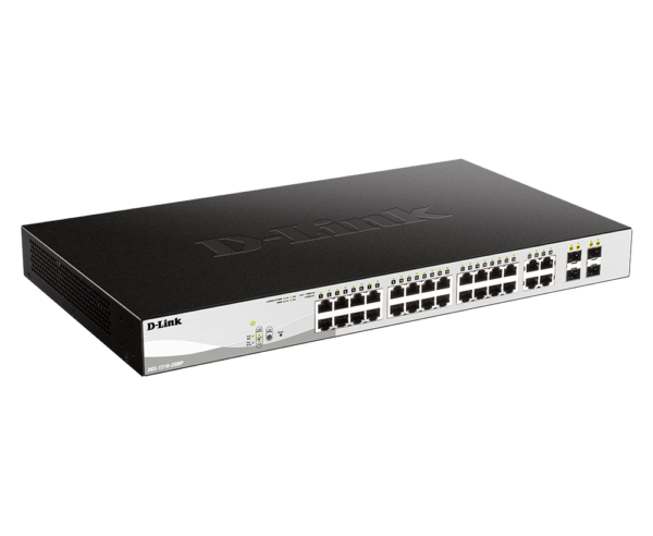 24 PoE 10/100/1000 Ports + 4 Gigabit SFP Ports WebSmart