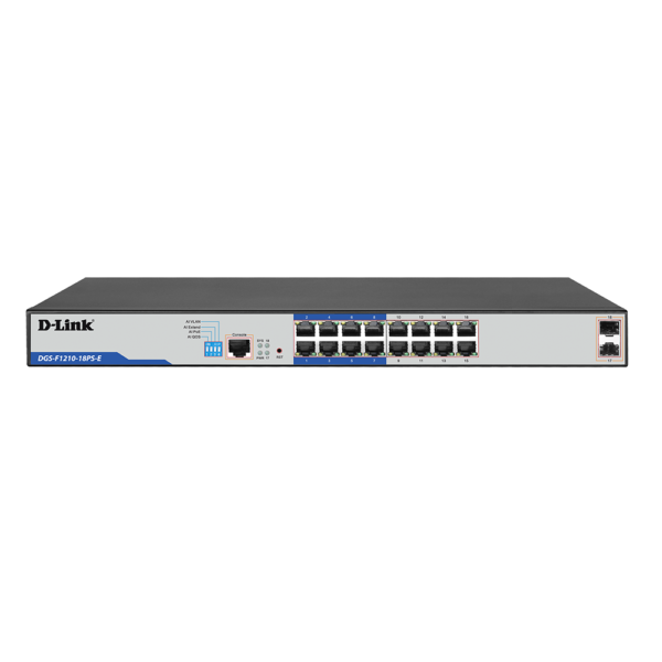 16 port Gigabit Managed LongRange PoE switch with 2Gigabite