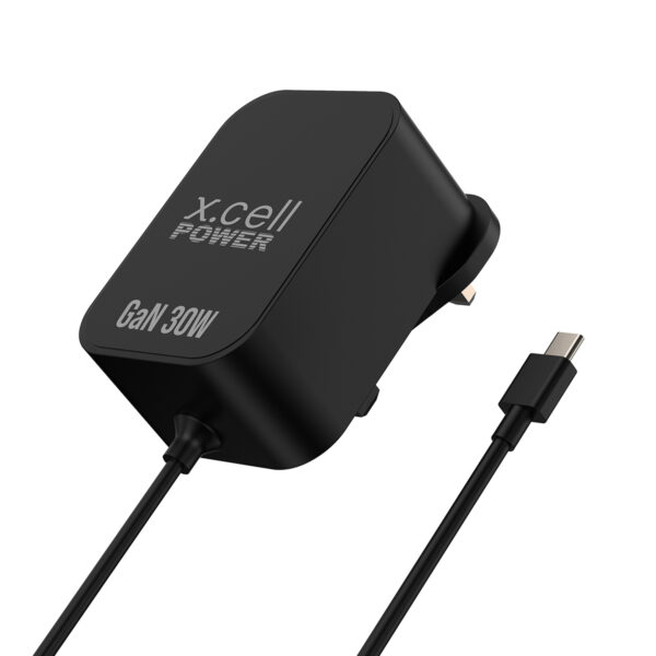 X.CELL WALL CHARGER GAN 30W BLACK