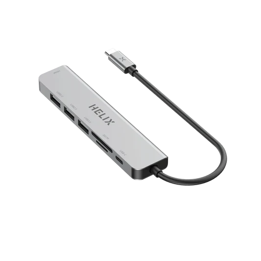 HELIX HELILINK-7 100W ULTRA-COMPACT USC-C HUB GREY