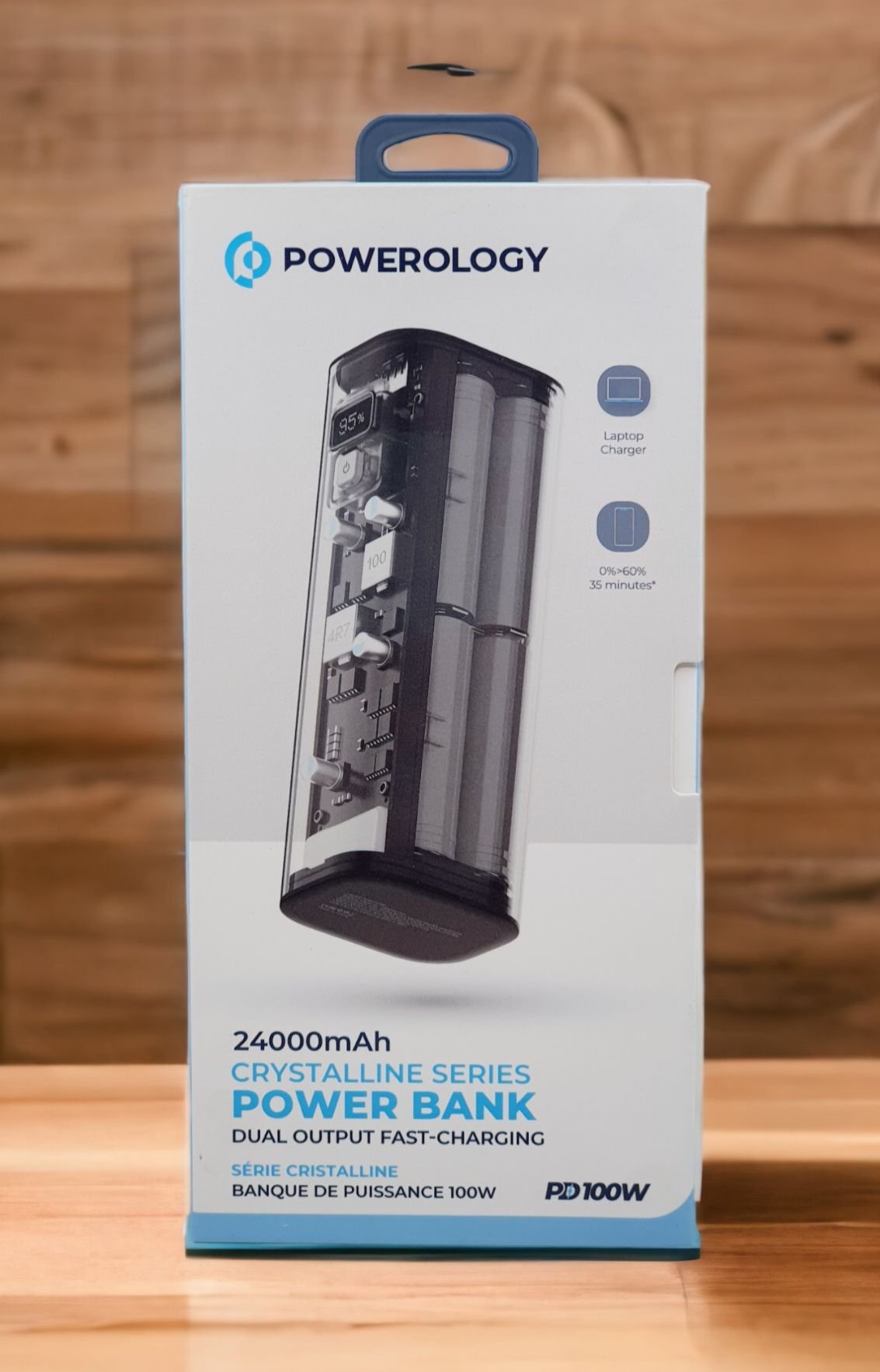 Powerology 24000mAh Crystalline Series PD100 W Dual Output Power Bank Copy
