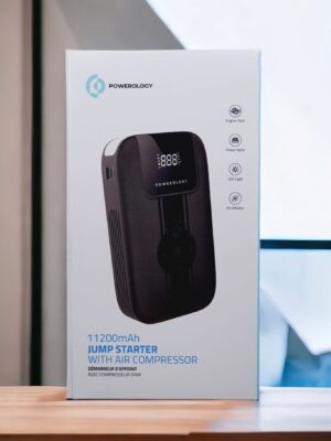 Powerology 11200mAh Jump Starter With Air Compressor