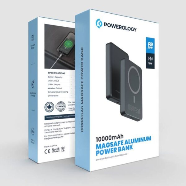 Powerology 10000mAh Magsafe Aluminum Powerbank