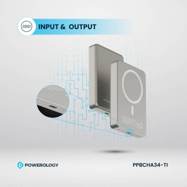 Powerology 10000mAh Magsafe Aluminum Powerbank