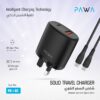 "Pawa Solid Travel Charger Dual PD & QC Port