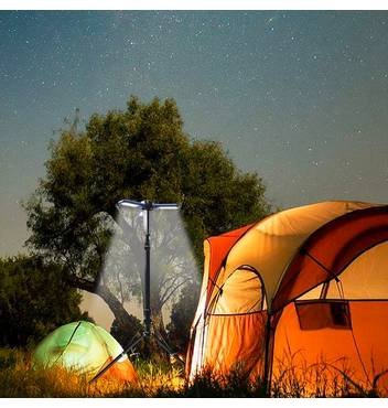 Powerology 4000mAh Camping Light Tripod, Magnetic Base, Powerbank