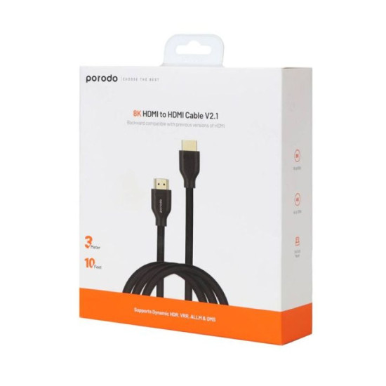 Porodo 8K HDMI to HDMI Cable