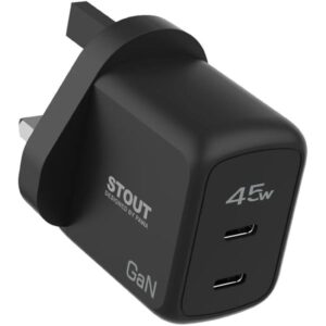 Pawa Stout Gan Travel Charger With Dual PD port 45W