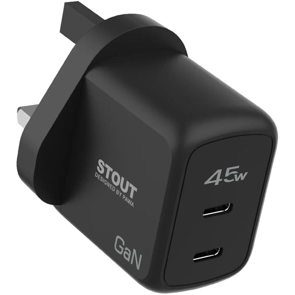 Pawa Stout Gan Travel Charger With Dual PD port 45W