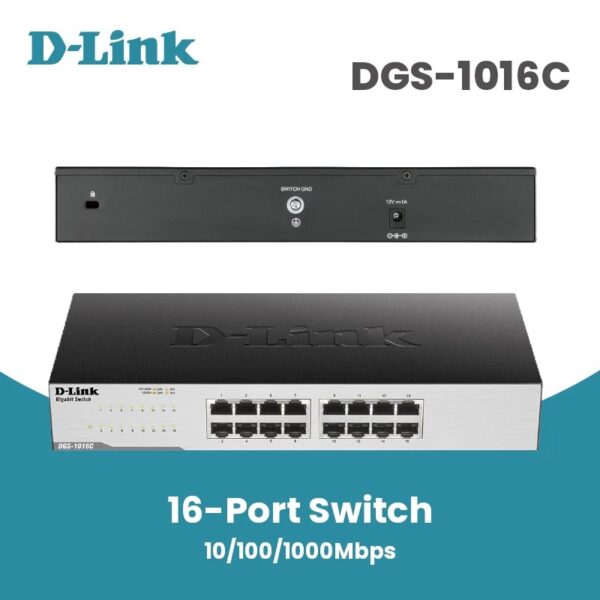 16-Port 10/1001000Mbps UnmanagSwitch