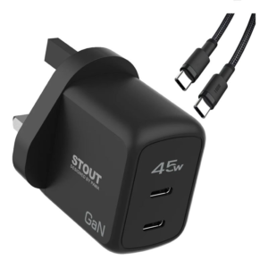 Pawa Stout Gan Travel Charger With Dual PD port 45W