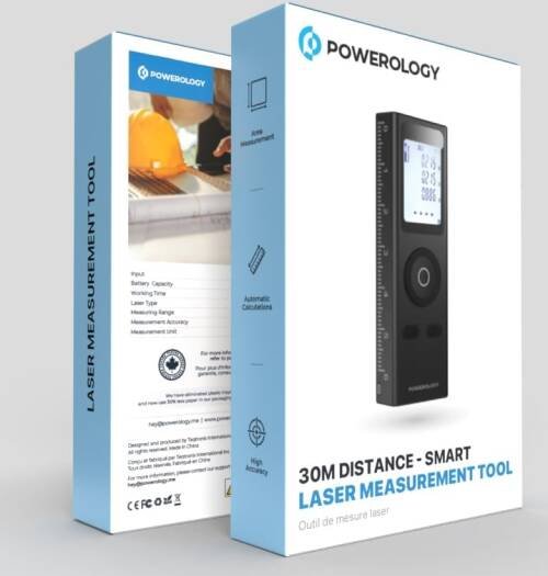 Powerology 30M Distance Smart Laser Measurement Tool