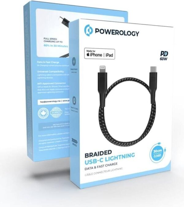Powerology Braided USB-C Lightning