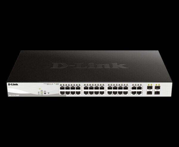 24 PoE 10/100/1000 Ports + 4 Gigabit SFP Ports WebSmart