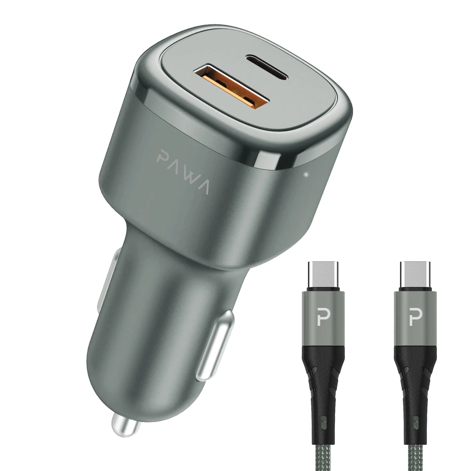 PAWA Solid Car Charger With 60W Cable