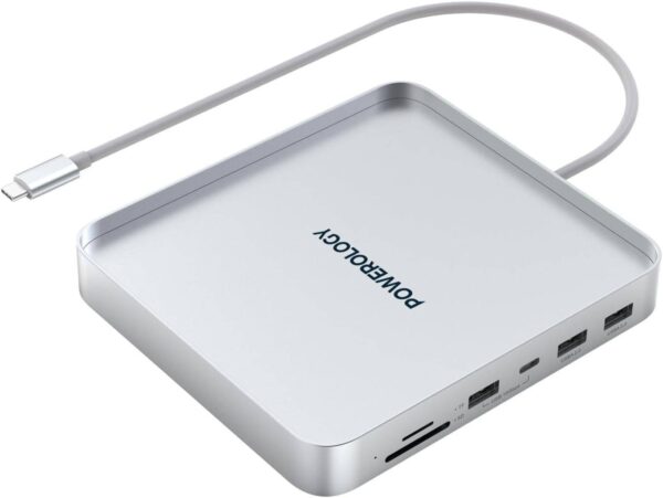 Powerology 24" iMac Compatible Usb-C Hub & Stand With SSD Enclosure