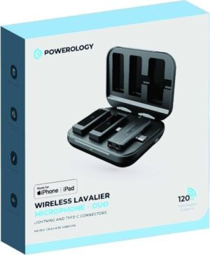 Powerology Wireless Lavalier Microphone - Duo