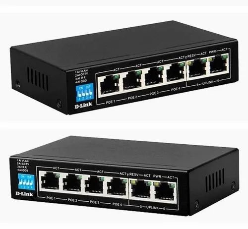 Dlink Switch 6-port 10/100Base-T UnmanagedLong Range 250m PoE+ Surveillance Switch