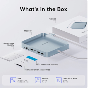 Powerology 24" iMac Compatible Usb-C Hub & Stand With SSD Enclosure